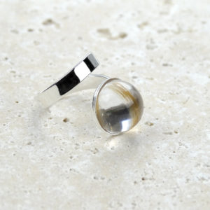 Bague Athéna mèche de cheveux bébé