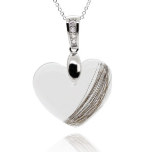 Collier Coeur Souvenir mèche de cheveux